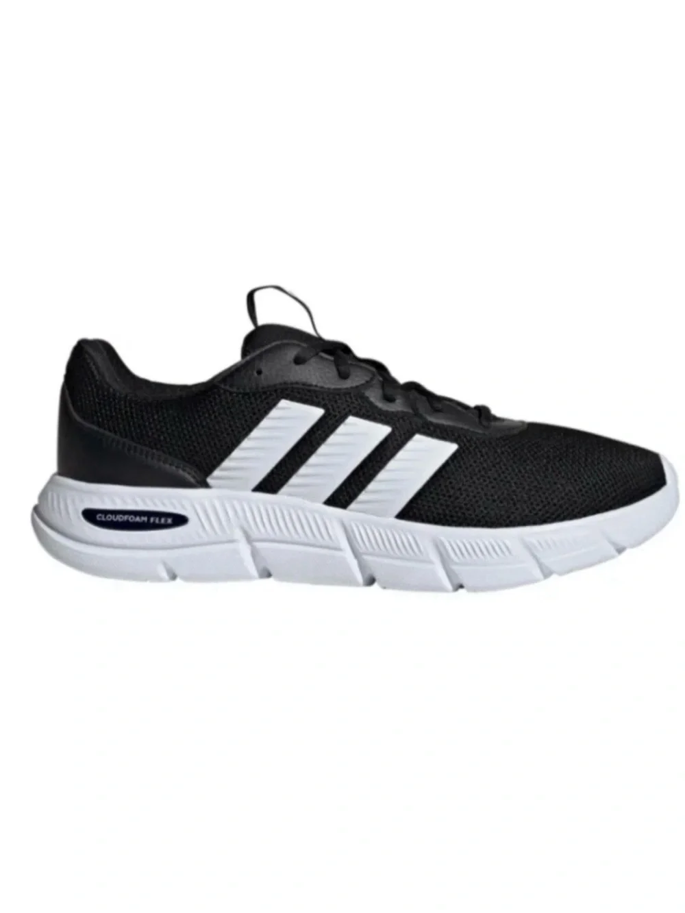 Adidas Men’s Cloudfoam Flex Black & White Athletic Running Shoes